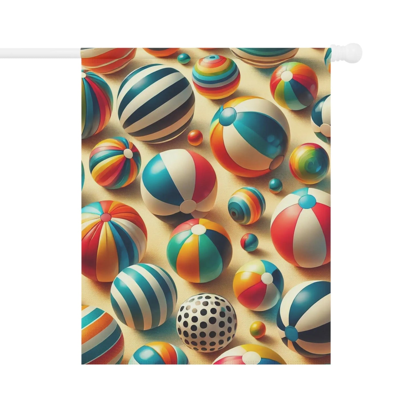 Colorful Beach Ball Garden Banner