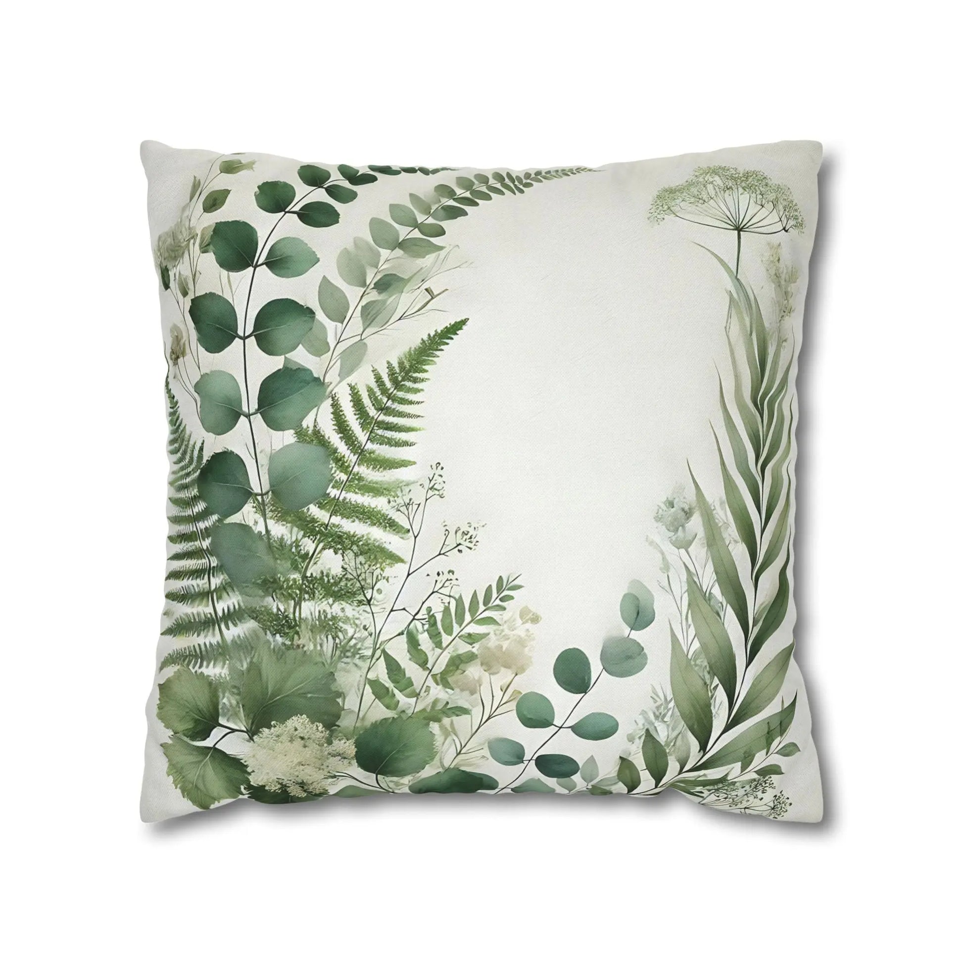 Botanical Pillowcase with Fern Design