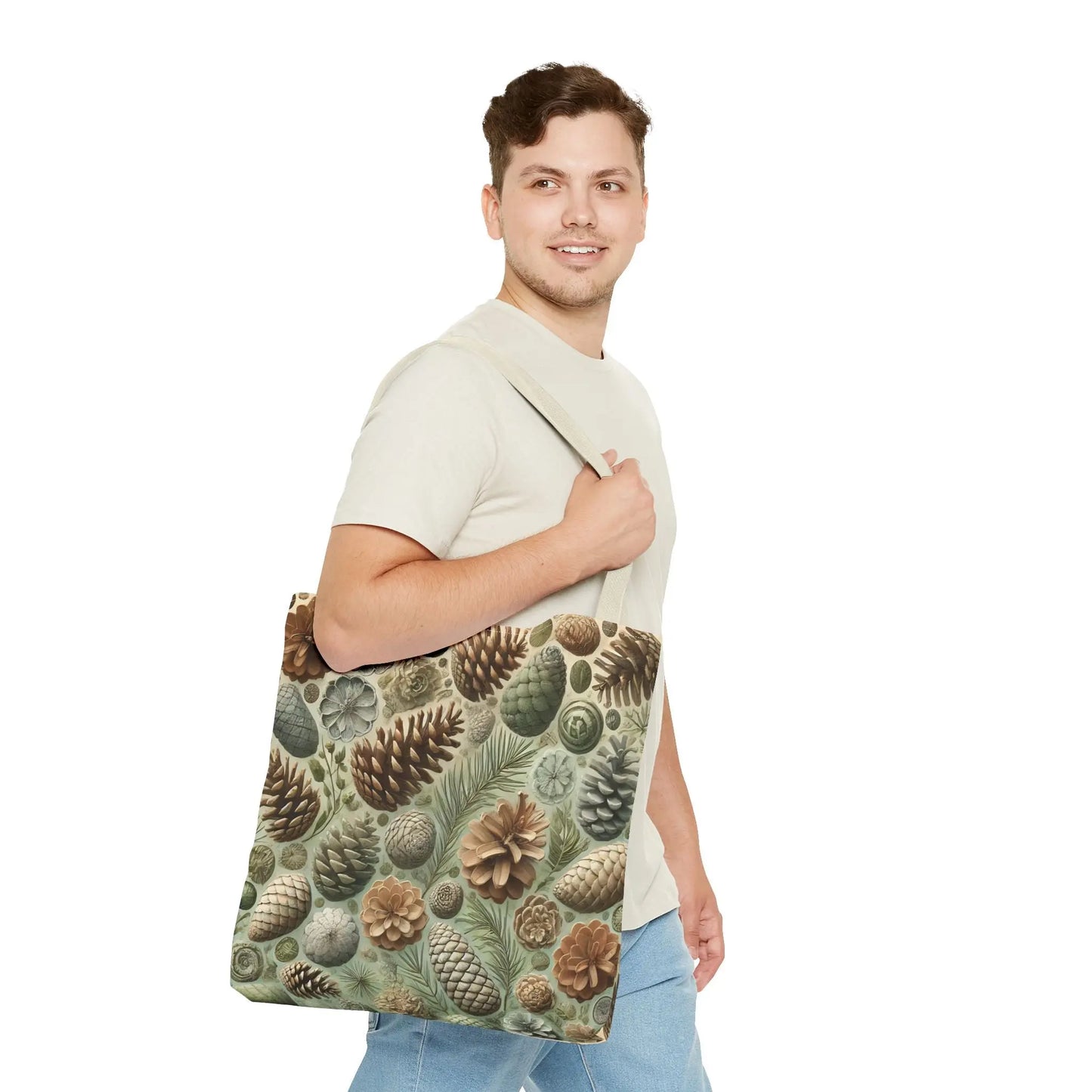 Farmhouse Pine Cone Tote Bag