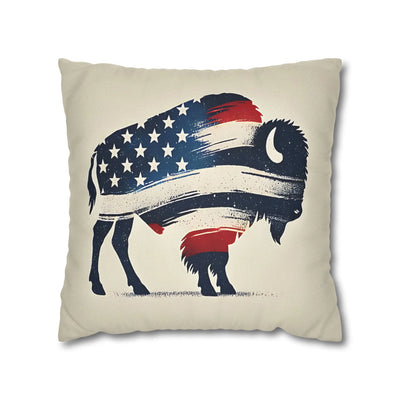 American Flag Buffalo Pillowcase