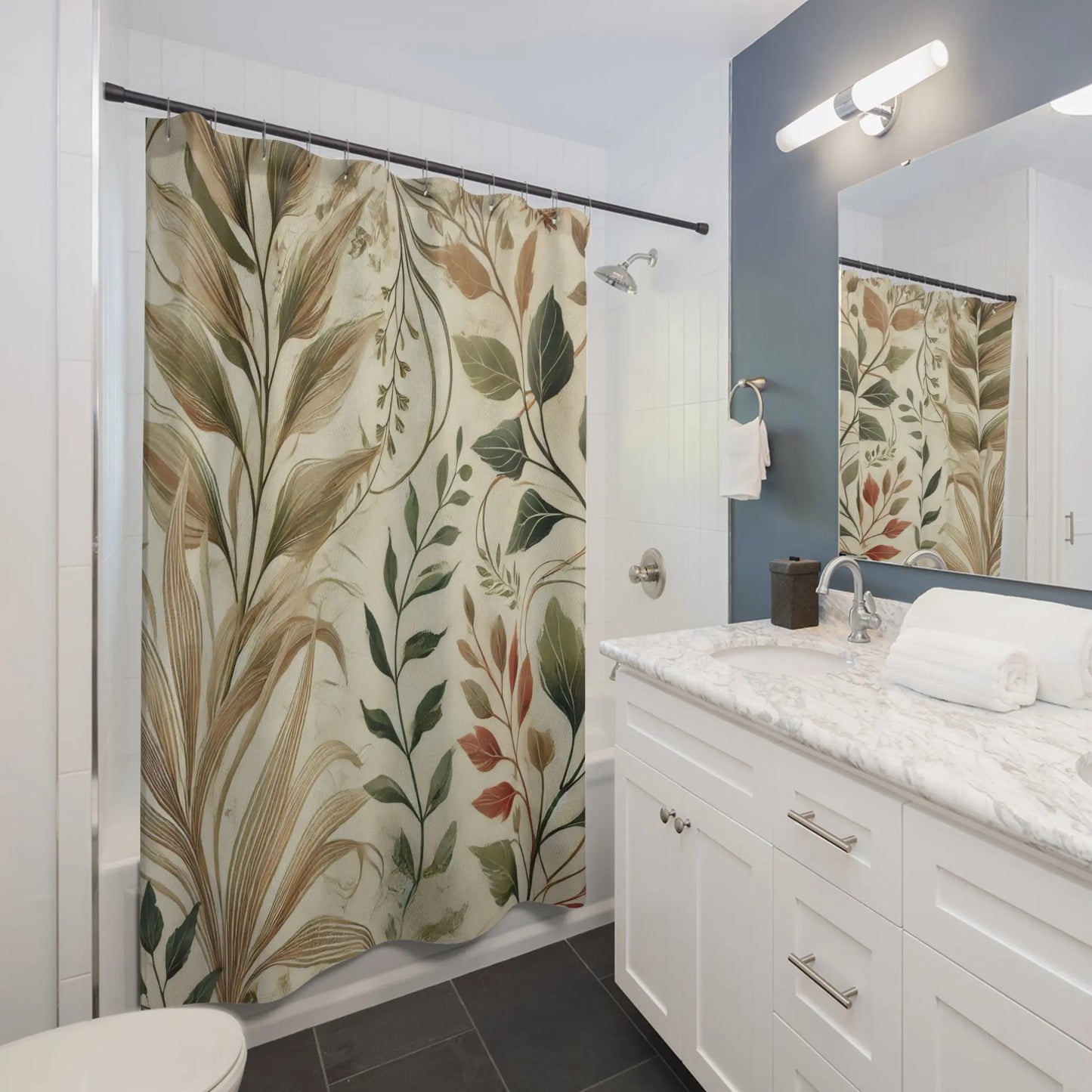 floral Vine Design Shower Curtains