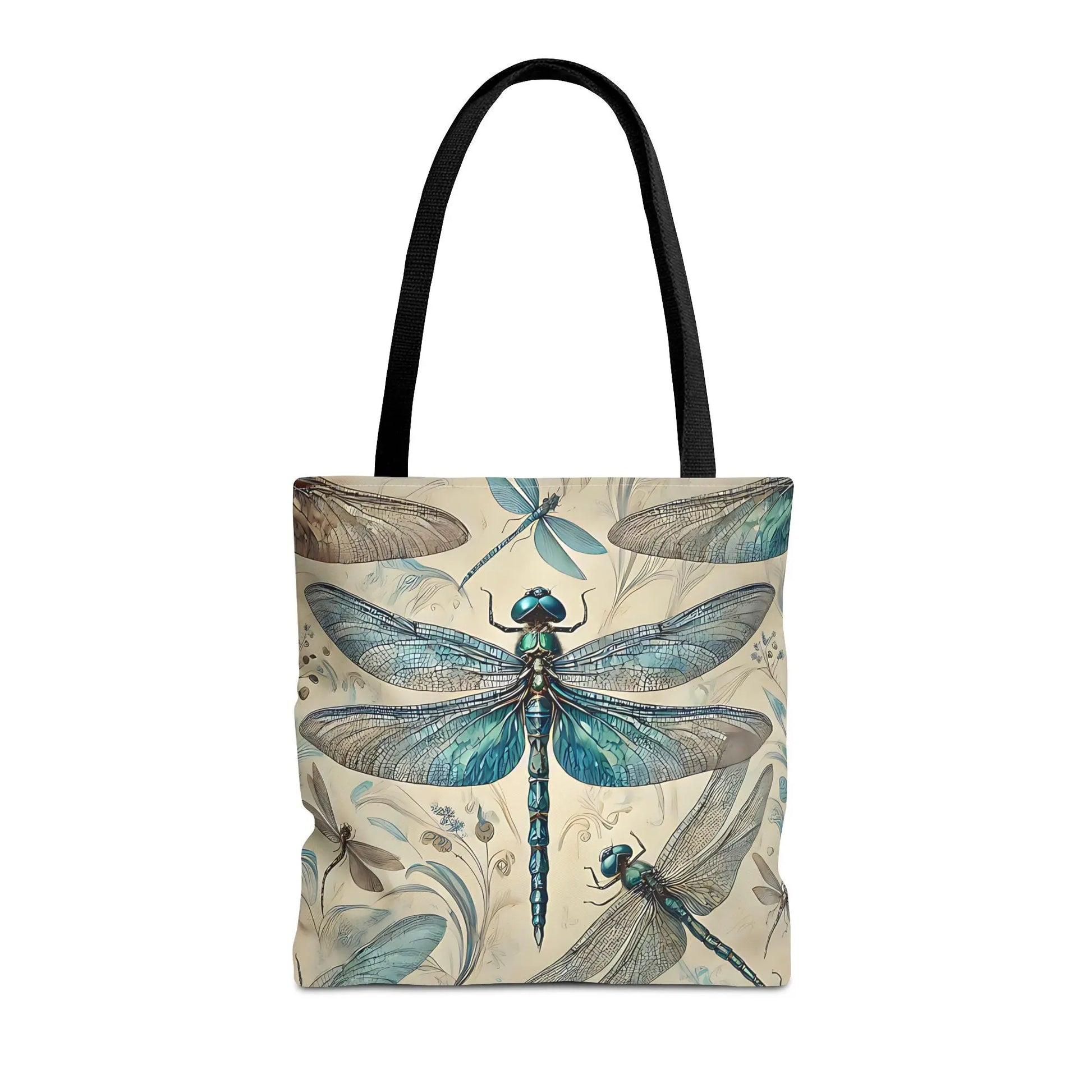 Blue Dragonfly Illustration Tote Bag