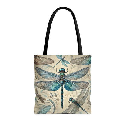 Blue Dragonfly Illustration Tote Bag
