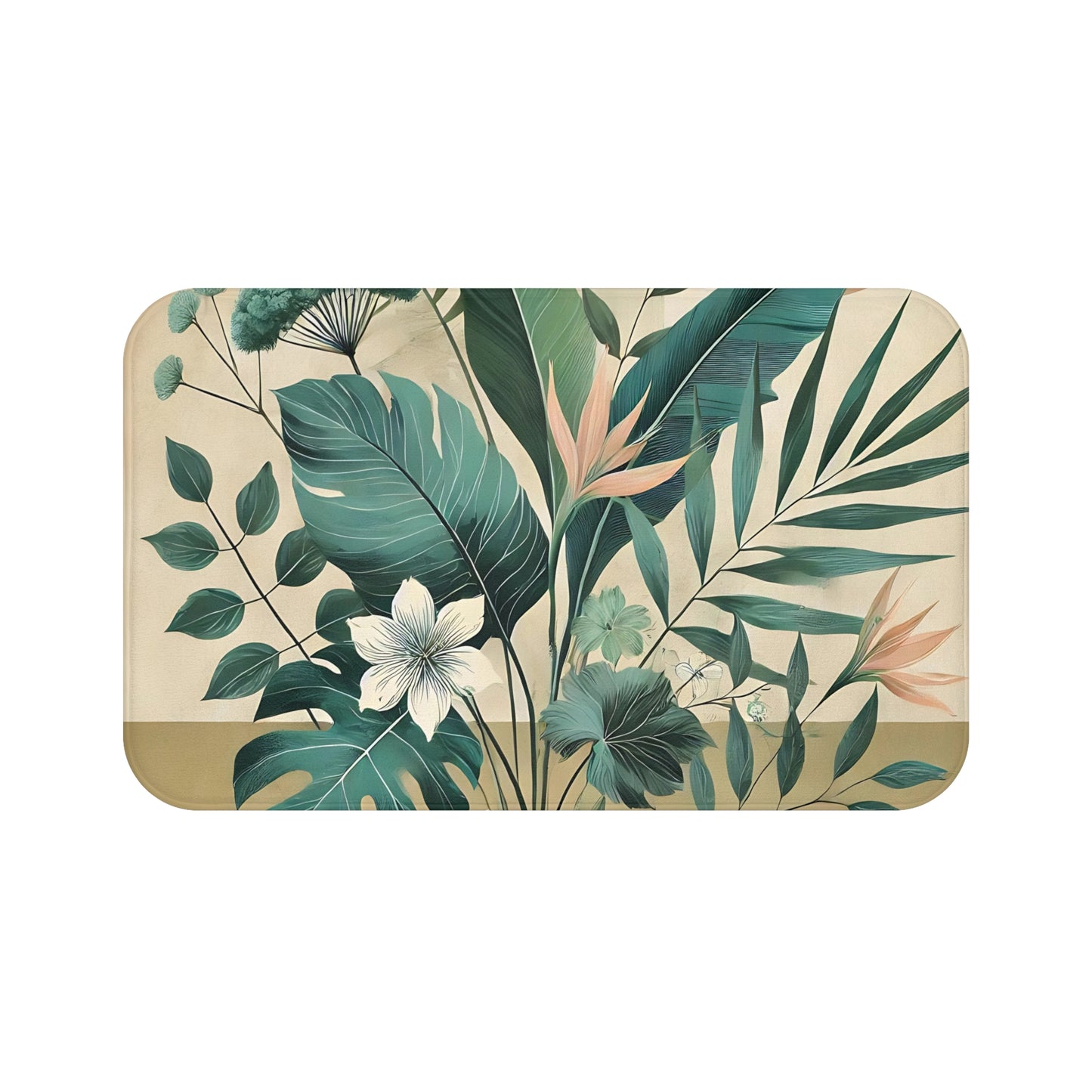 Tropical Botanical Bath Mat