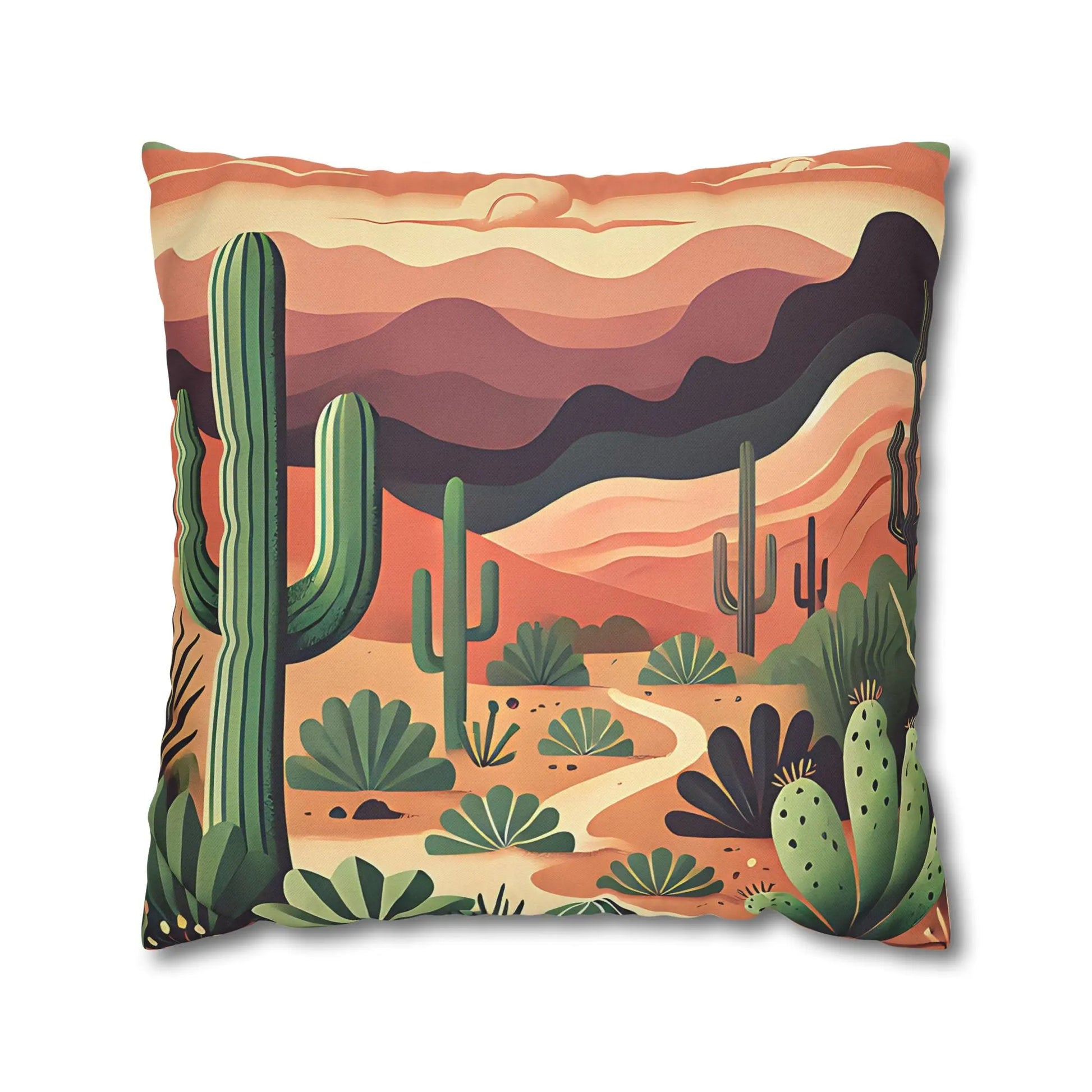 Desert Sunset Cactus Pillowcase