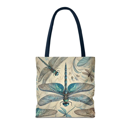 Blue Dragonfly Illustration Tote Bag