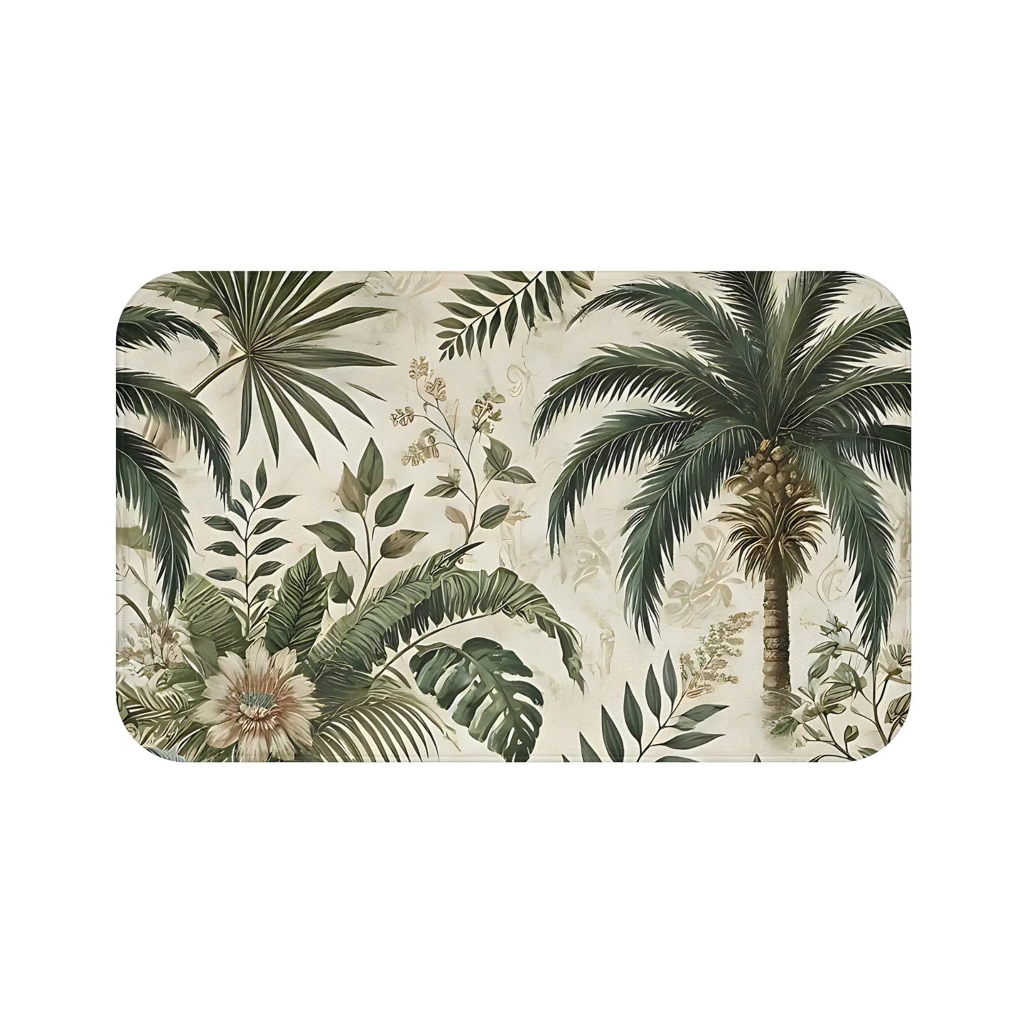 Tropical Leaf Bath Mat