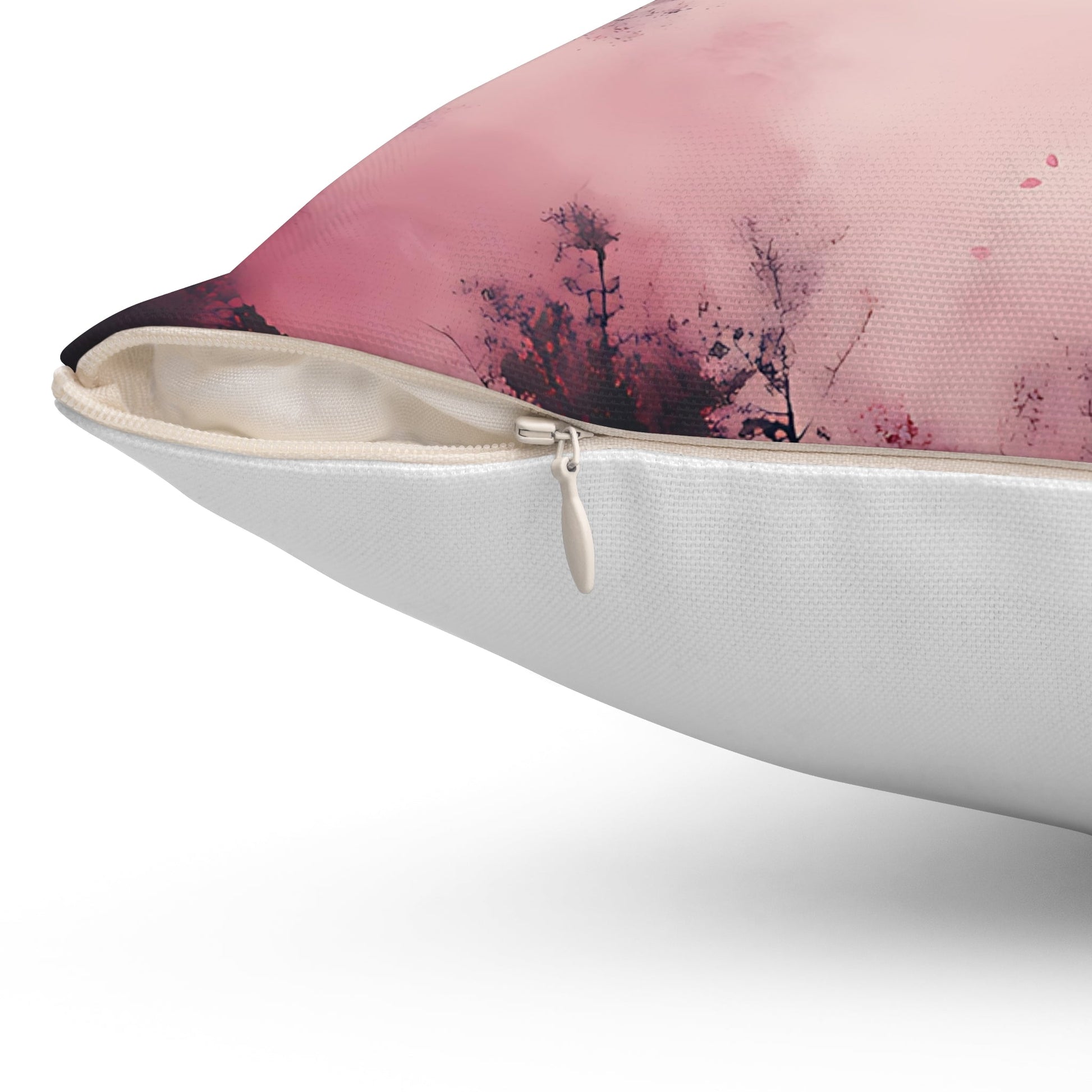 Misty Japanese Cherry Blossom Tree Pillow