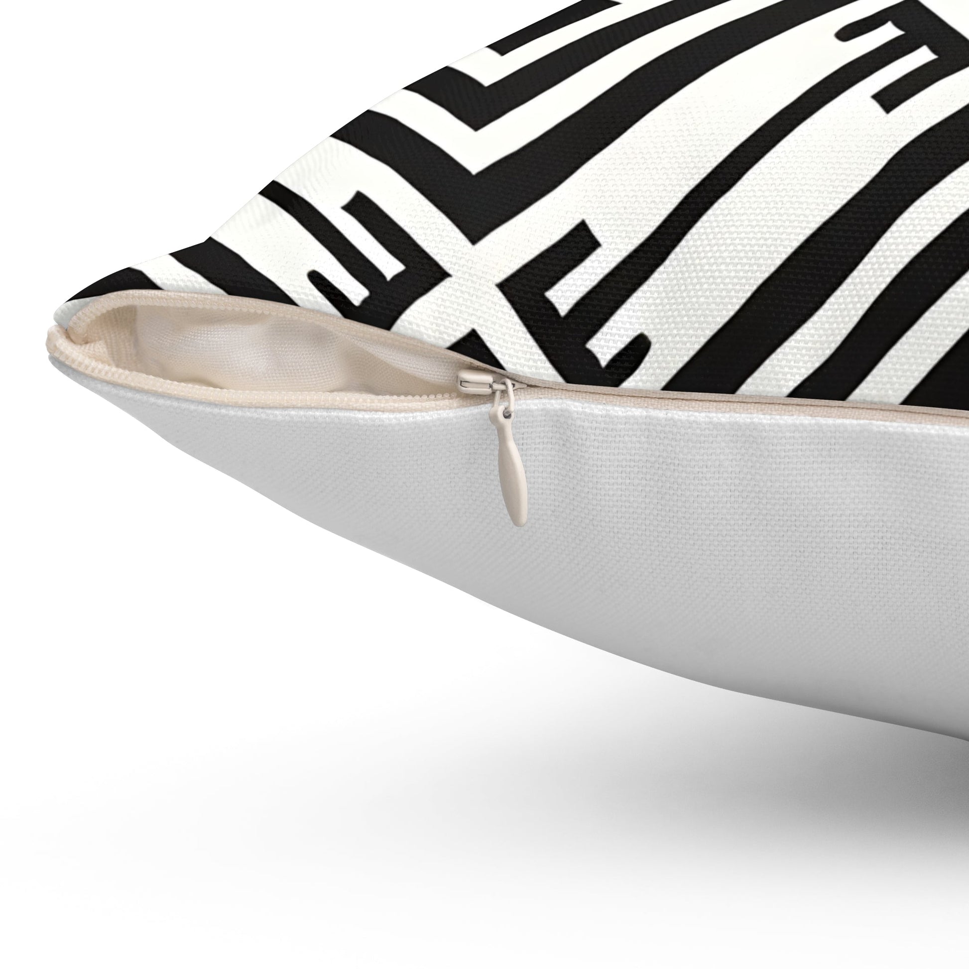 Geometric Black and White Throw Pillow