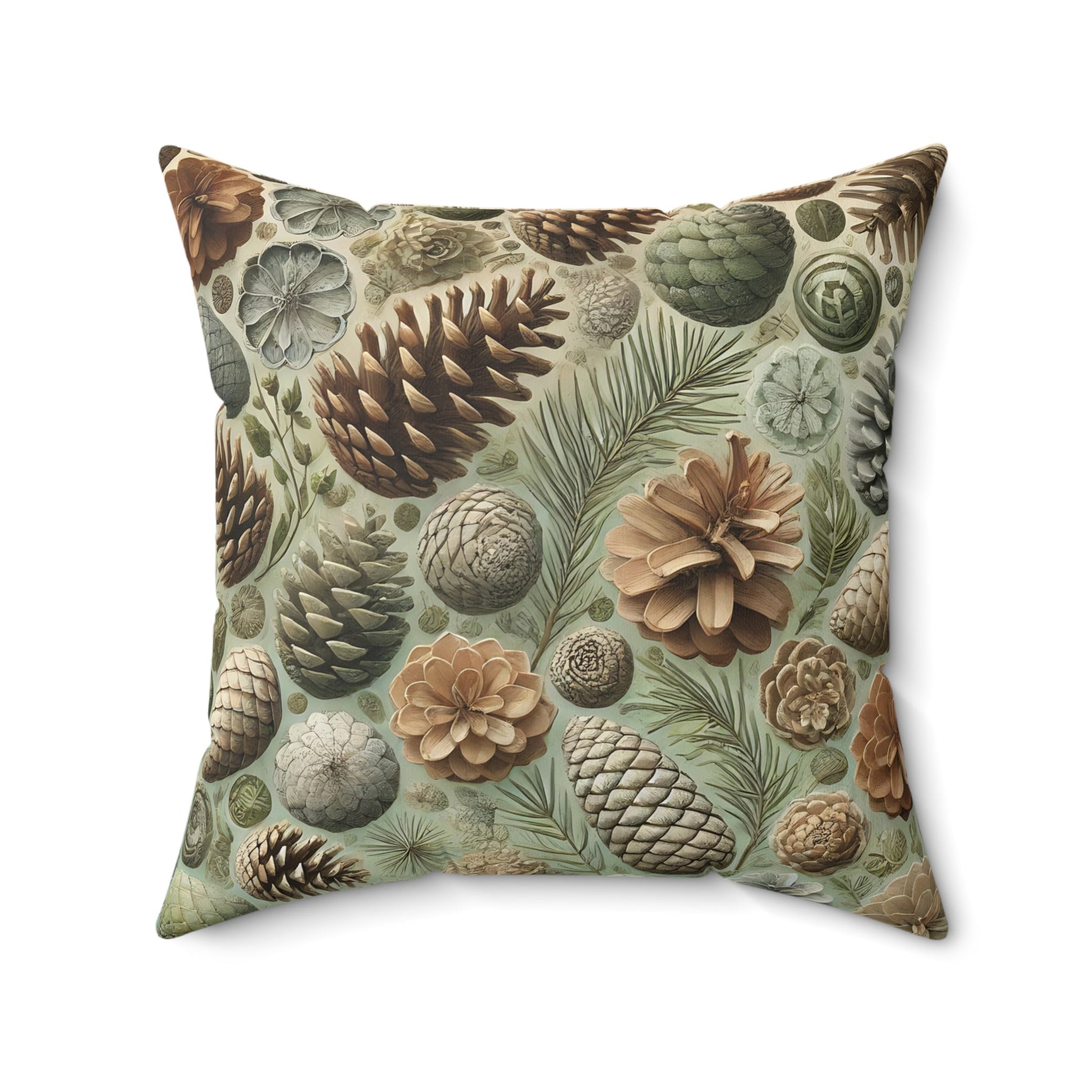 Farmhouse Pine Cone Throw Pillow