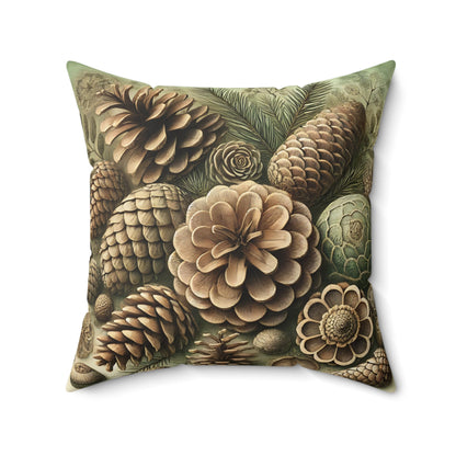 Rustic Pine Cone Throw Pillow
