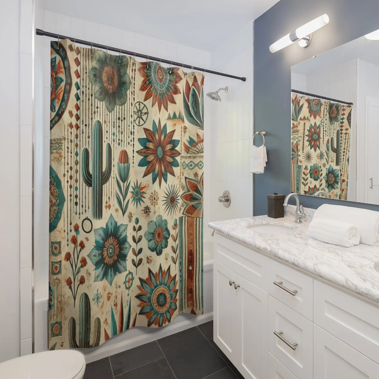 Bohemian Floral Shower Curtain