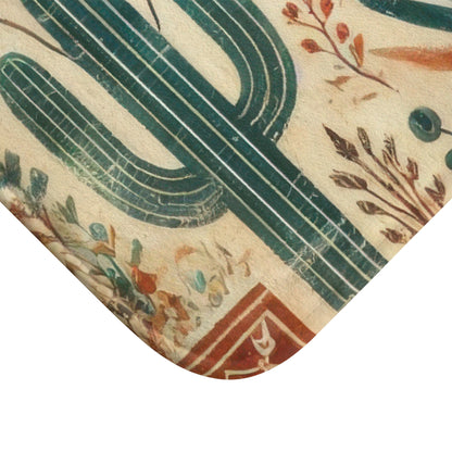 Bohemian Floral Desert Bath Mat