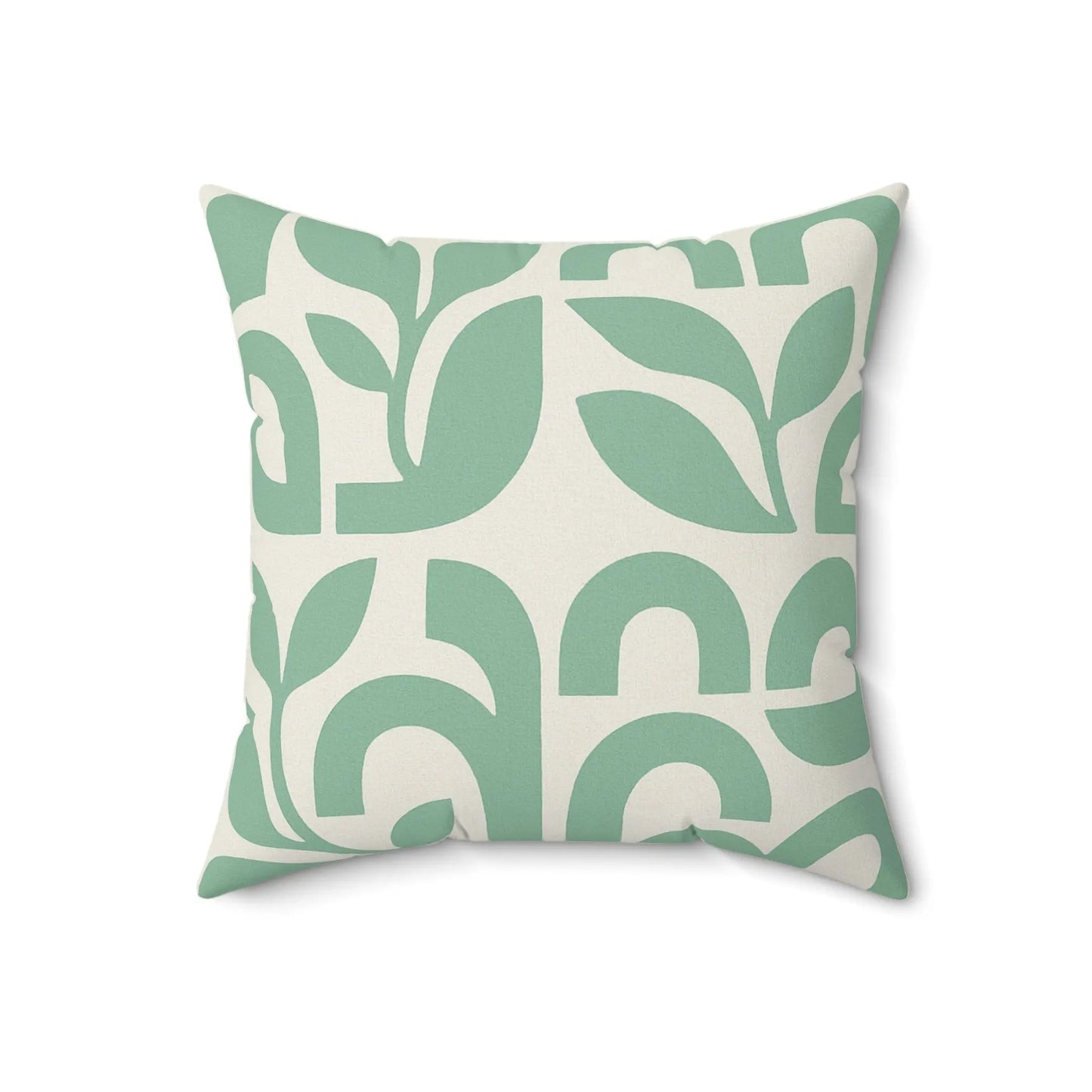 Botanical Abstract Print Pillow