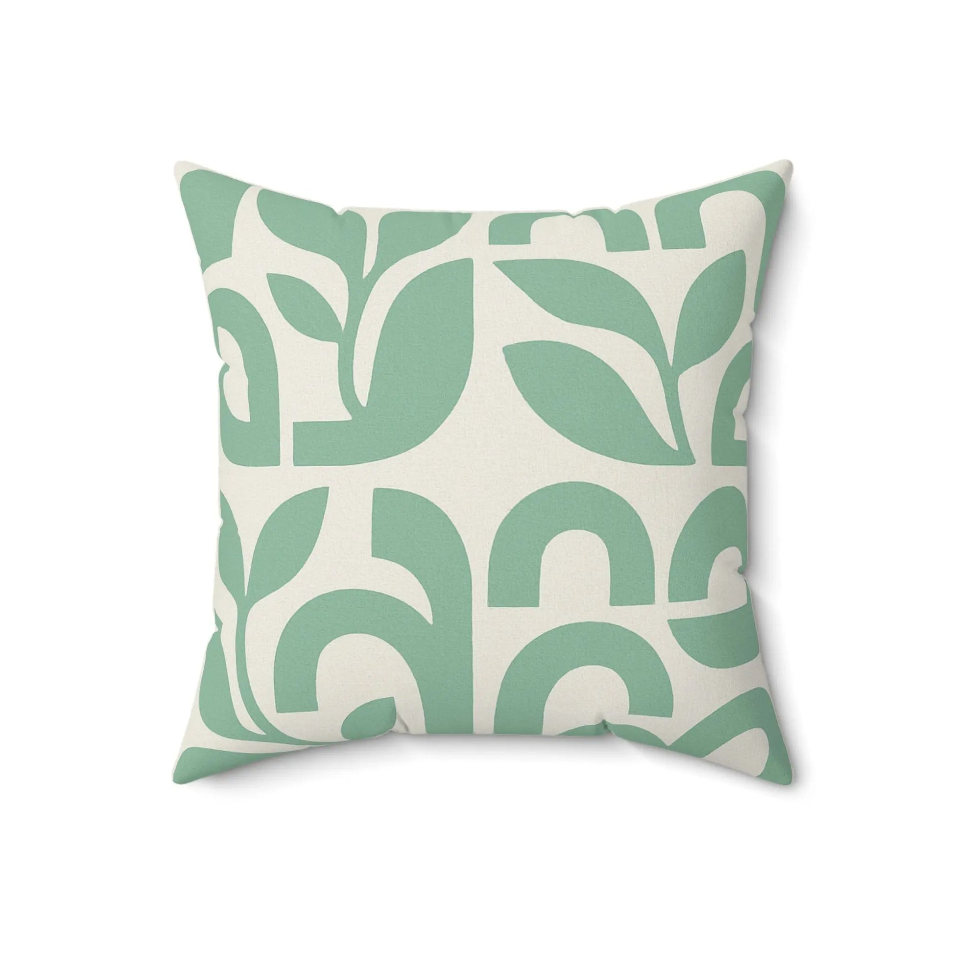 Botanical Abstract Print Pillow