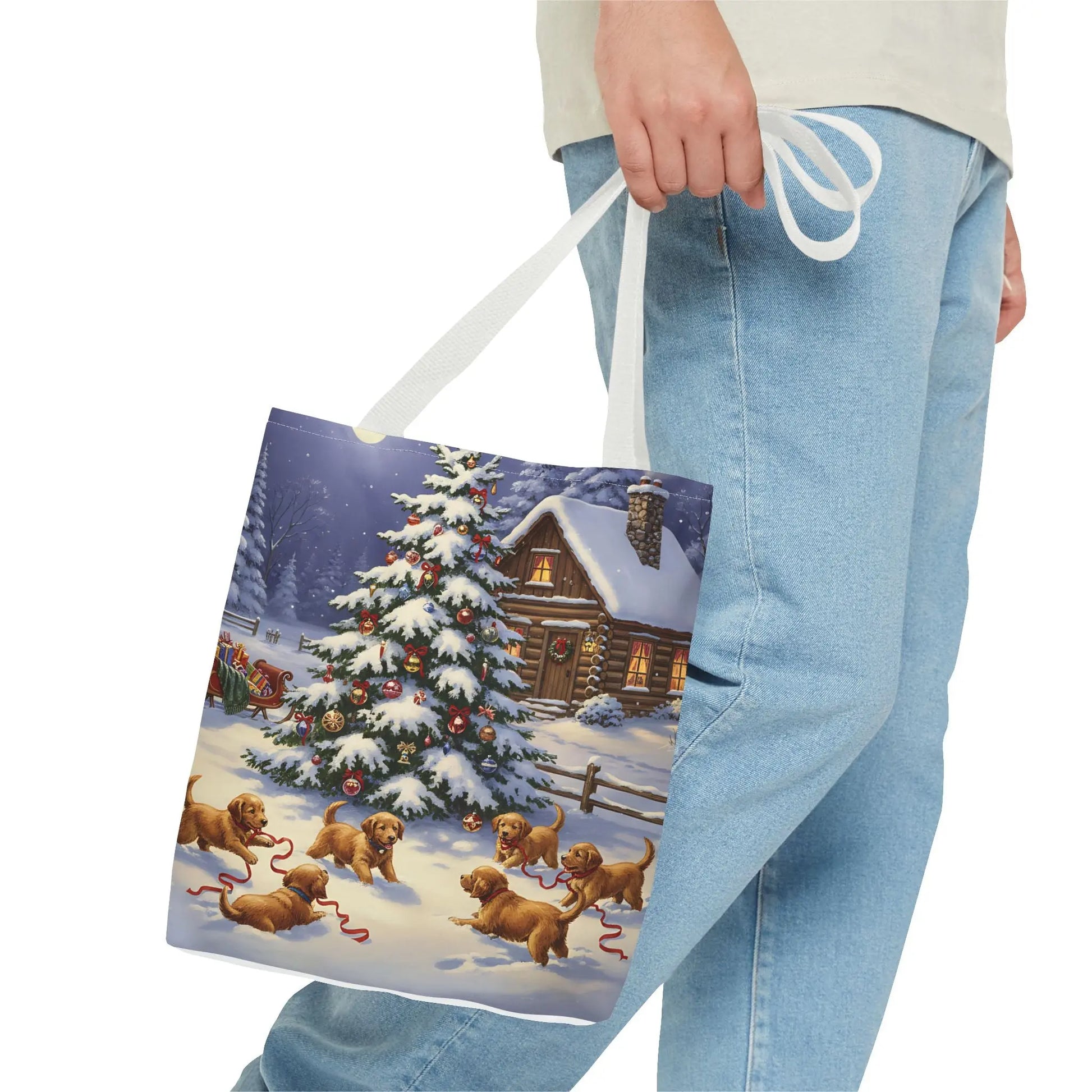 Christmas Cute Puppies Tote Bag