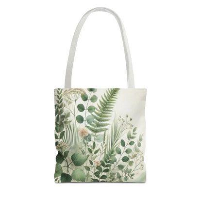 Green Botanical Ferns and Eucalyptus Tote Bag