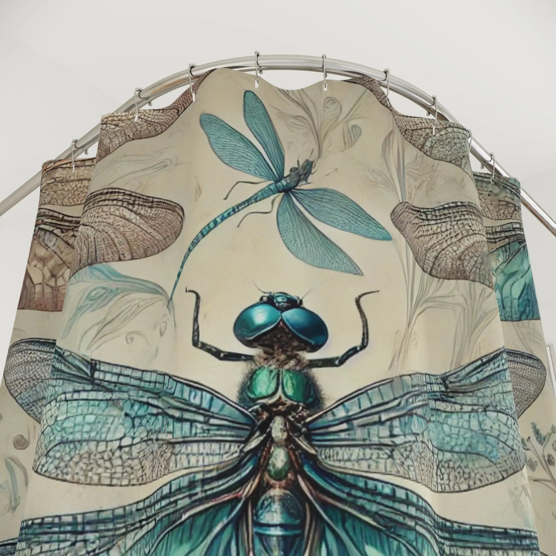 Elegant Dragonfly Shower Curtain