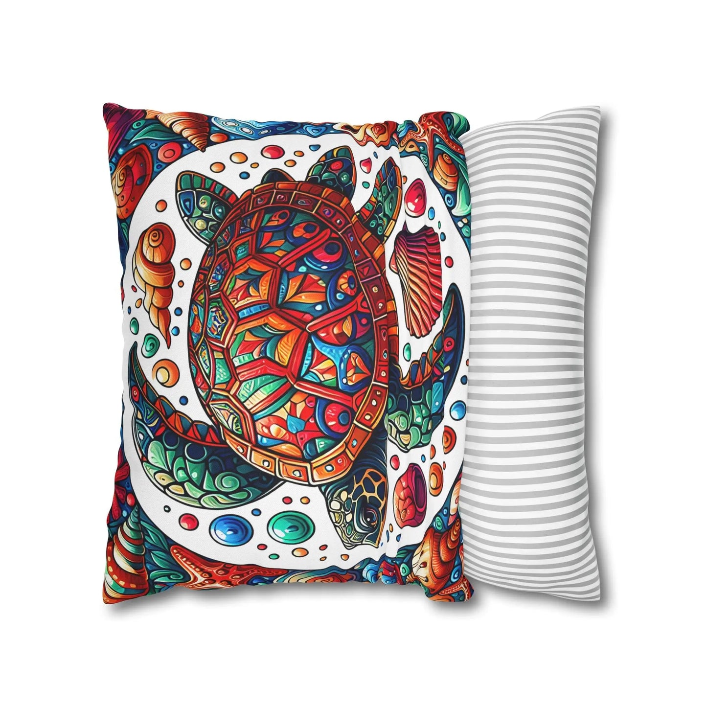 Colorful Turtle Art Pillowcase