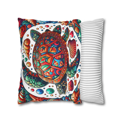 Colorful Turtle Art Pillowcase