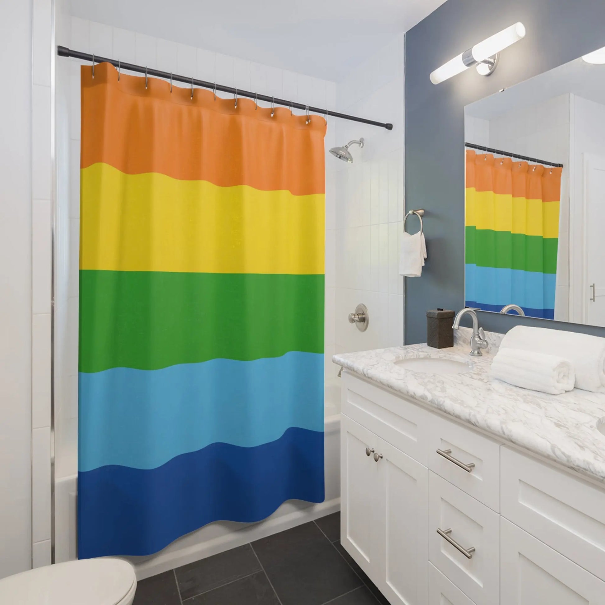 Colorful Stripes Shower Curtain