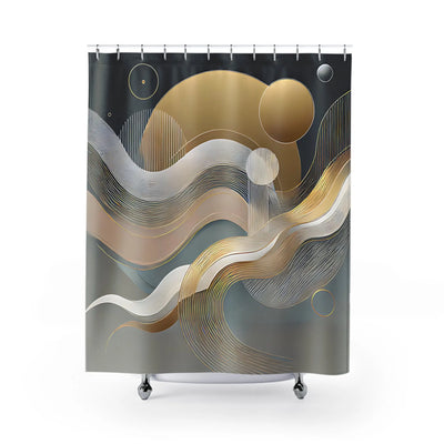 Elegant Abstract Shower Curtain