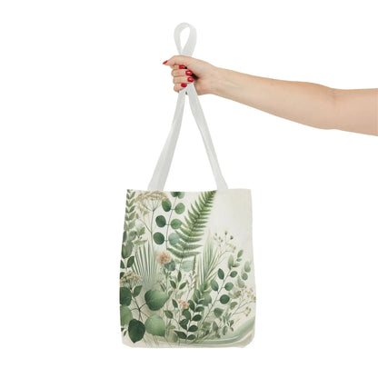 Green Botanical Ferns and Eucalyptus Tote Bag