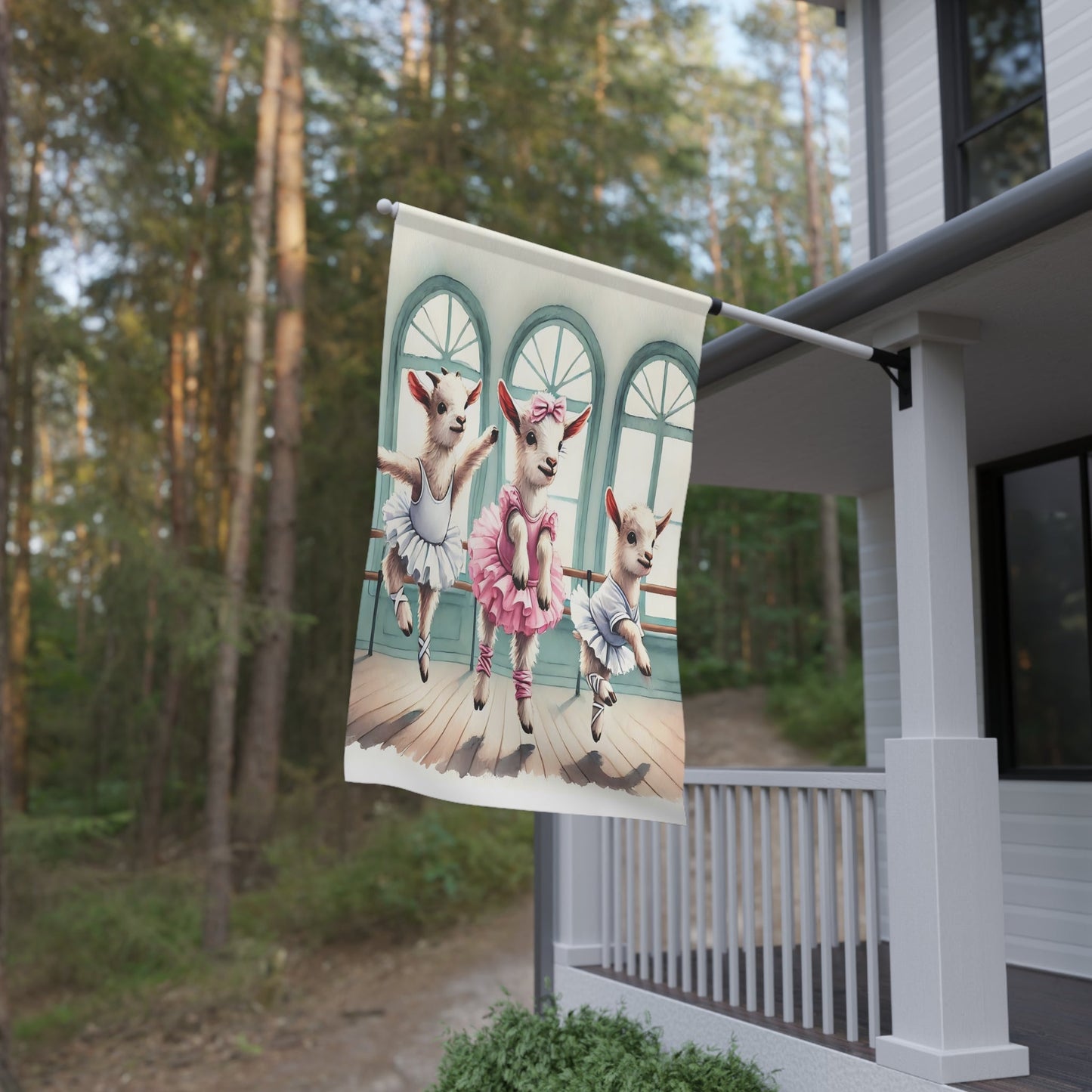 Whimsical Goat Ballerina House Banner