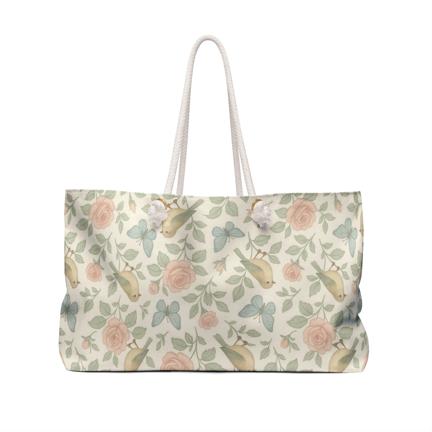 Vintage Birds and Roses Weekender Bag