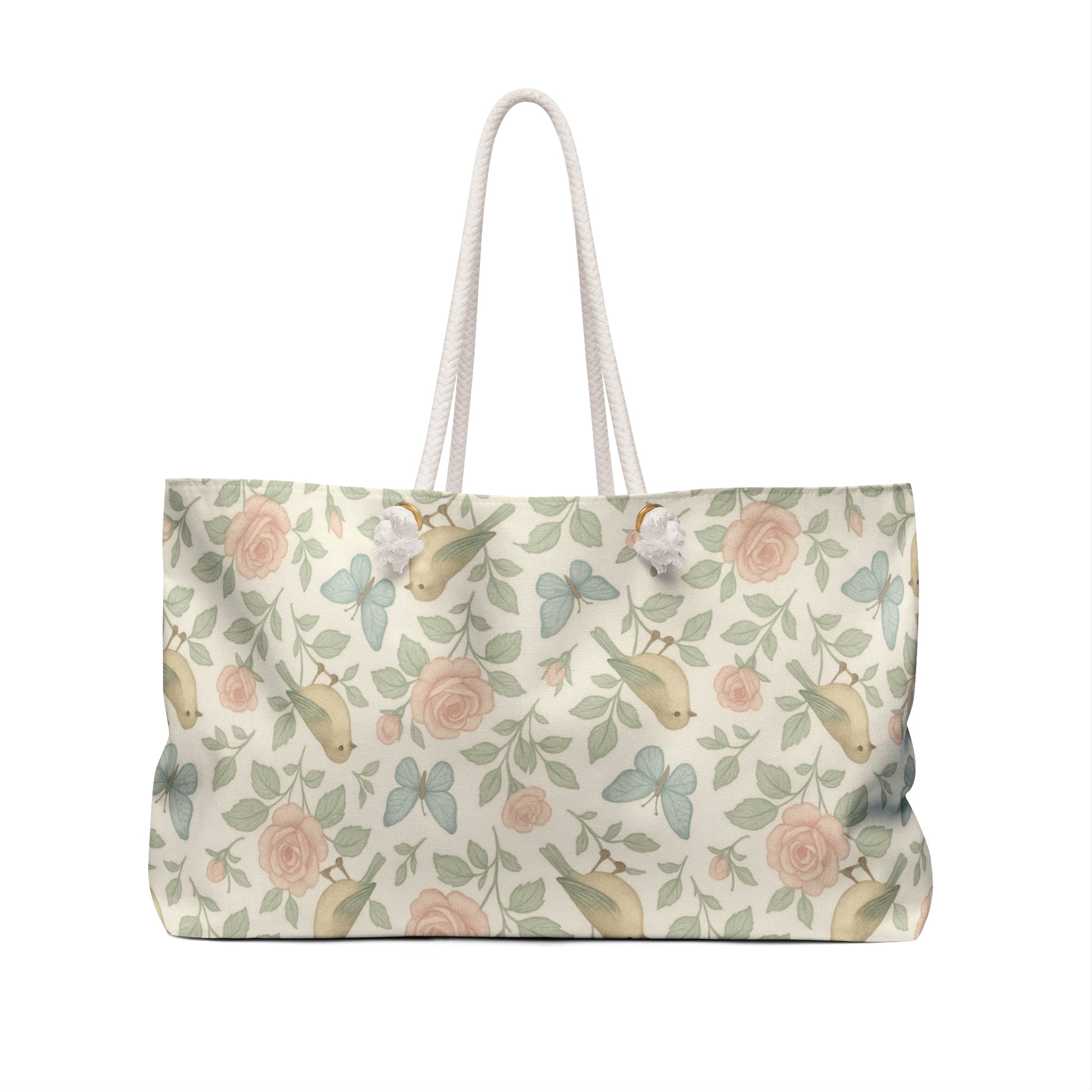 Vintage Birds and Roses Weekender Bag