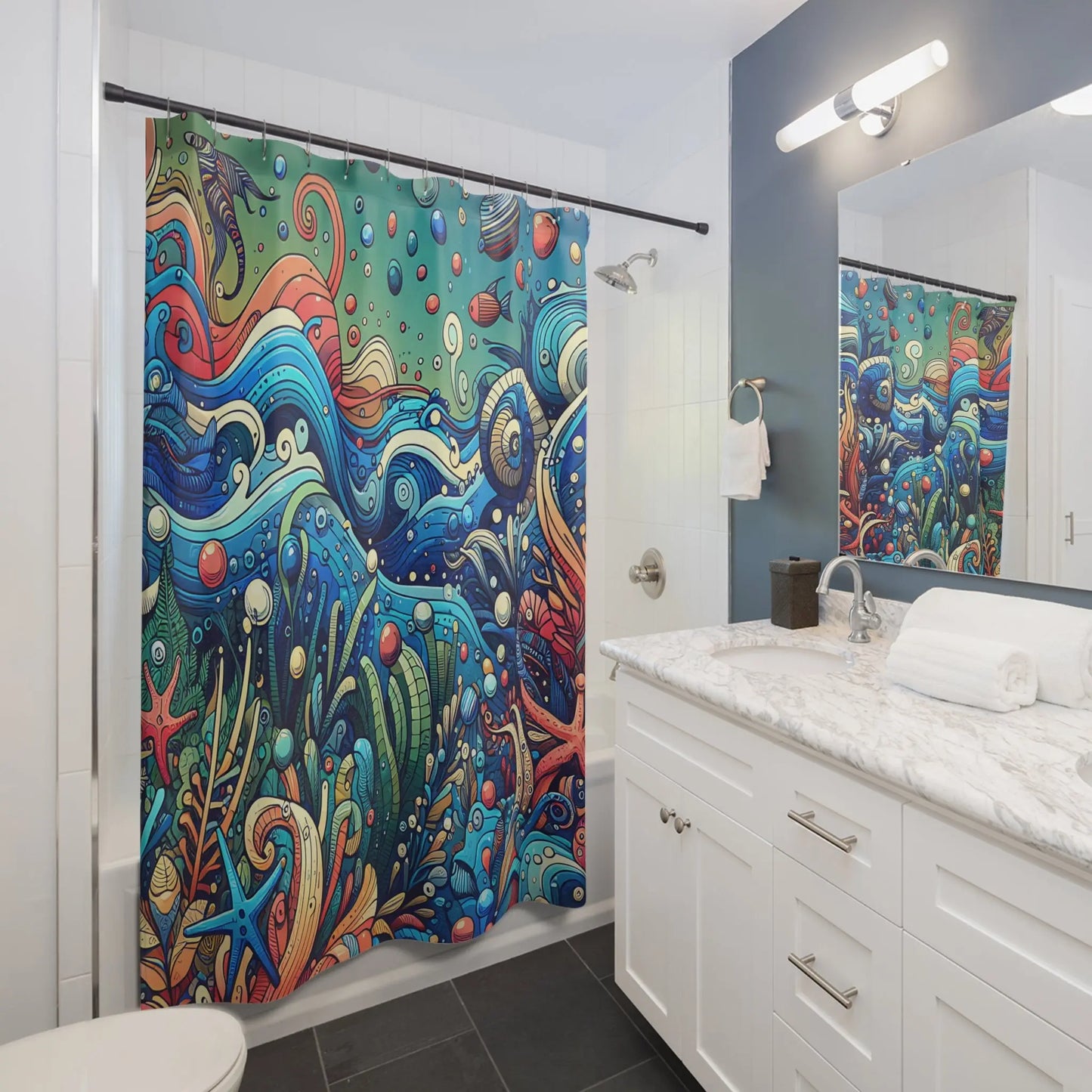 Whimsical Oceanic Shower Curtain