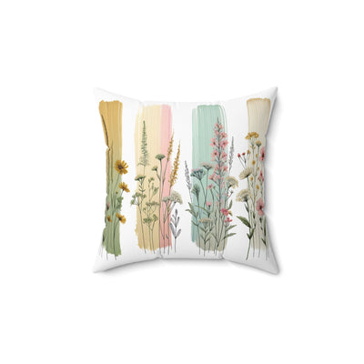 Floral Brush Stroke Design Pillow