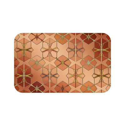 Geometric Star Tile Bath Mat