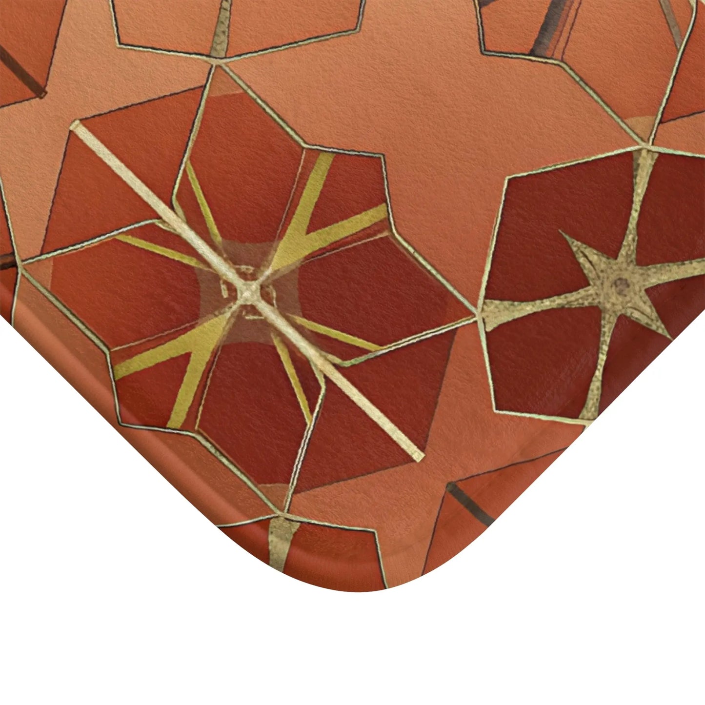 Geometric Star Tile Bath Mat