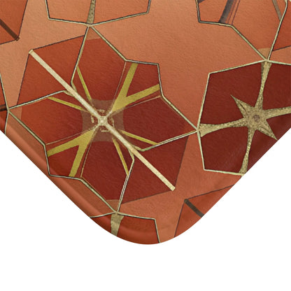 Geometric Star Tile Bath Mat