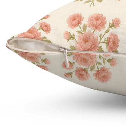 Vintage Floral Throw Pillow