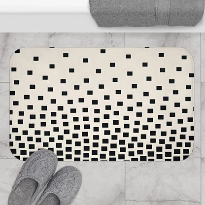 Modern Black and White Bath Mat
