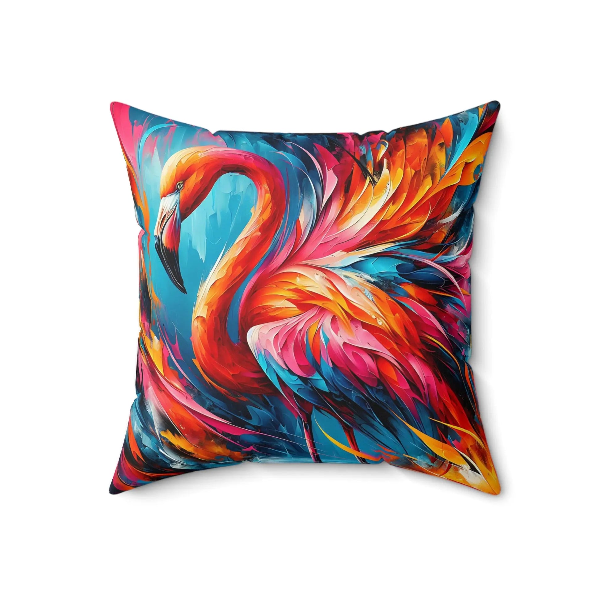 Vibrant Flamingo Throw Pillow