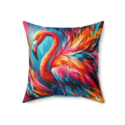 Vibrant Flamingo Throw Pillow