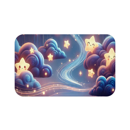 Whimsical Starry Sky Bath Mat