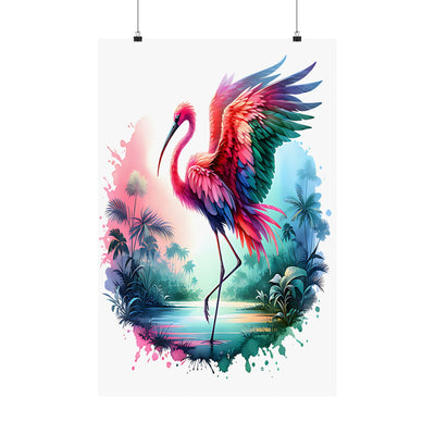 Tropical Flamingo Wall Art Print