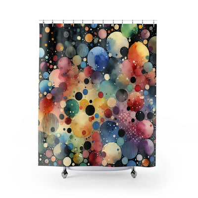 Watercolor Bubbles Shower Curtain