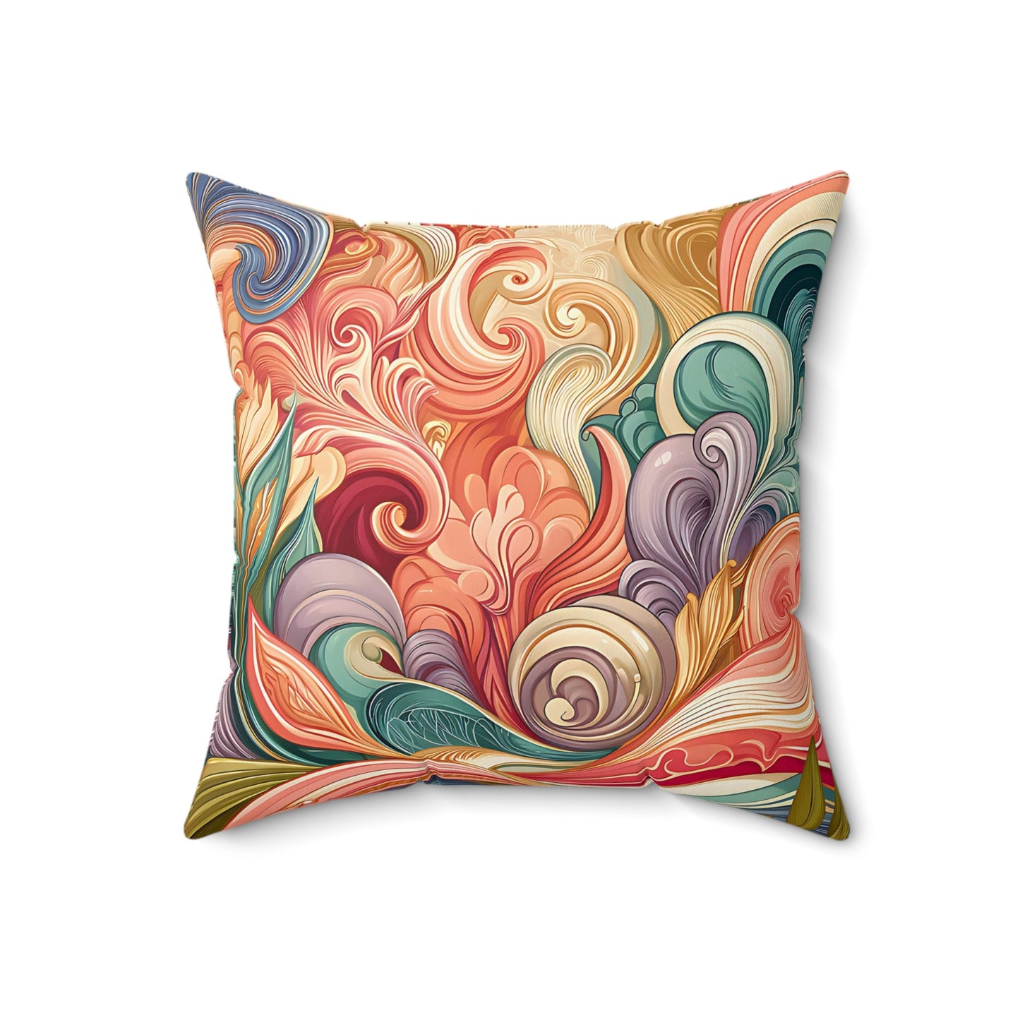 Swirling Cloud Spun Polyester Square Pillow