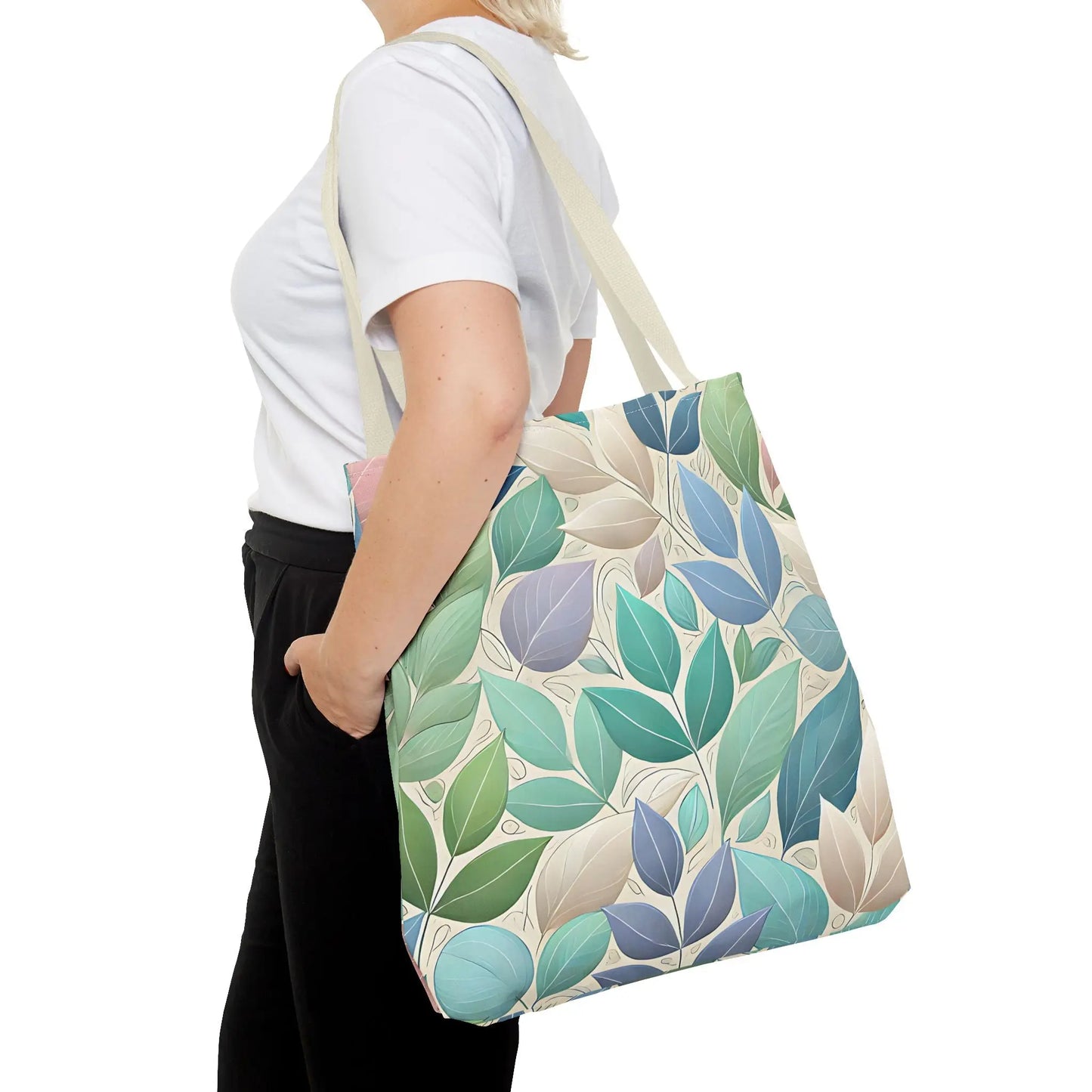 Pastel Leaf Tote Bag