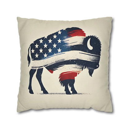 American Flag Buffalo Pillowcase