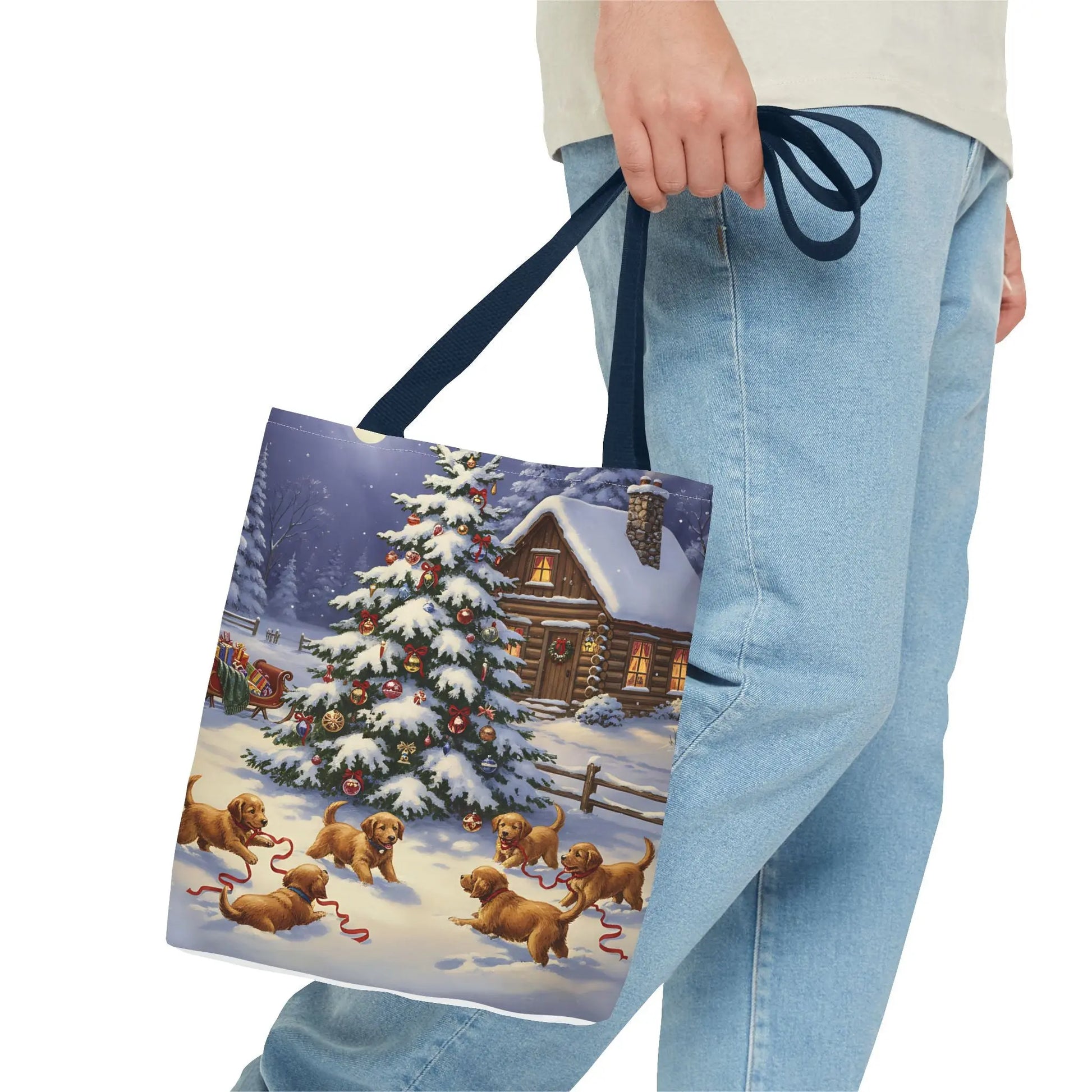 Christmas Cute Puppies Tote Bag