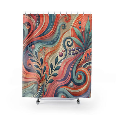 Floral Abstract Shower Curtain